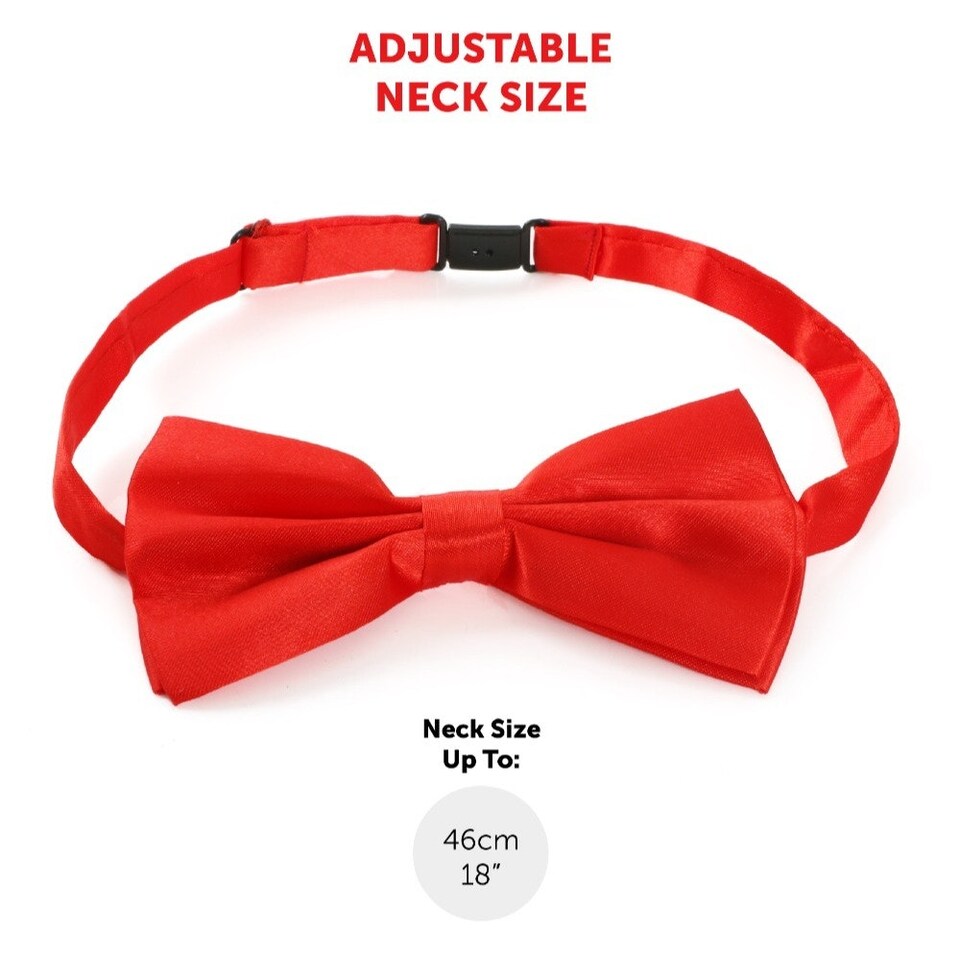 image 1 of Red Nose, Satin Top Hat, Braces, Satin Bow Tie Red | One Size