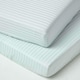 image 1 of Homescapes Blue Cotton Stripe Fitted Cot Sheets 330 Thread Count, 2 Pack | Blue | One Size