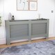 image 3 of Vida Designs Milton Radiator Cover Painted MDF Slatted Cabinet, Grey, 172cm