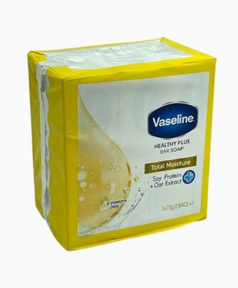 Vaseline Total Moisture Soy Protein Healthy Plus Bar Soap 3 x 75 g