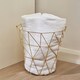 image 1 of Interiors By Premier Durable Gold Finish Tall Storage Basket, Functional Storage Basket For Kitchen, Stylish Decorative Basket | Gold