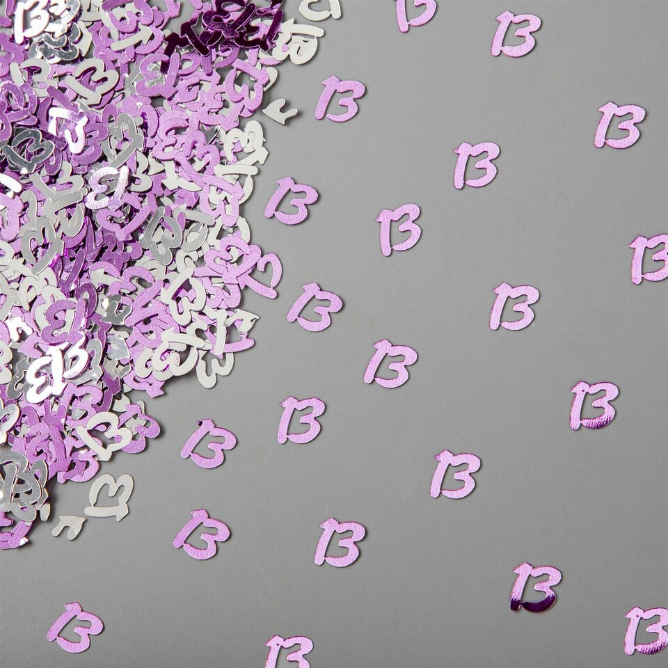 image 1 of 4 packs 13th Pink Confetti