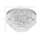 image 7 of HOMCOM Crystal Chandelier Flush Mount Ceilings Lighting Fixture for Living Room