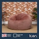 image 5 of Kingston Classic Velvet Bean Bag Chair Dusk Pink Bean Bags | Pink | Dusk Pink | 1