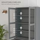 image 5 of HOMCOM Modern Bookcase Display Storage Cabinet Grey