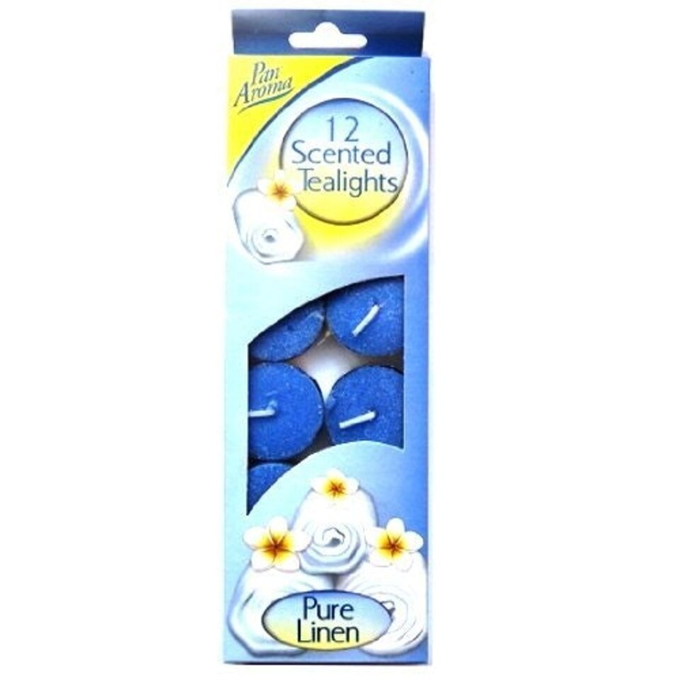 image 1 of Scented Tea Lights "Pure Linen" Pack of 12