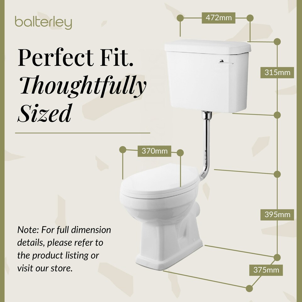image 1 of Traditional Classic Low Level Toilet Pan, Cistern and Flush Pipe Kit