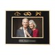 image 3 of 50th Anniversary Picture Frame in Matte Black with Brushed Gold Trim | Gold | One Size