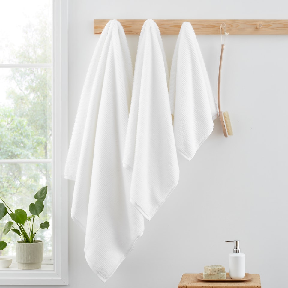 image 1 of Bianca Soft Zero Twist Spa Cotton Bath Towel | White | Bath towel