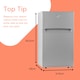 image 5 of SIA UFF01SS/E 88L Silver/Grey Freestanding Small Compact Under Counter 2 Door Fridge Freezer Silver