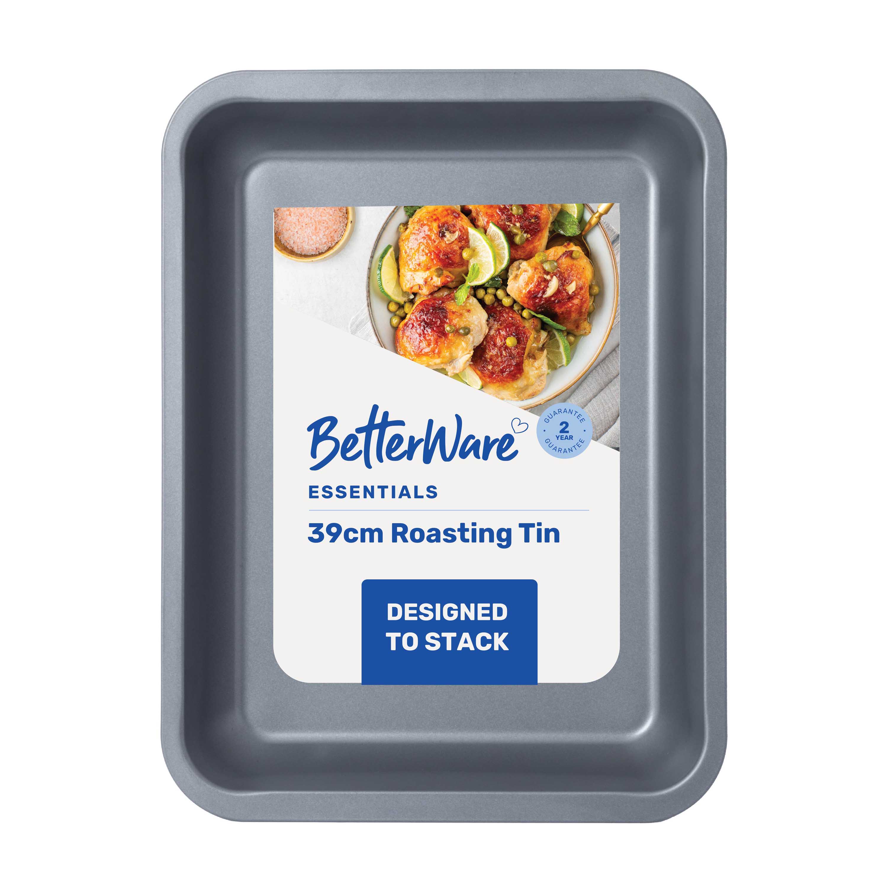 Betterware Essentials 39cm Non-Stick Roasting Tin in Silver