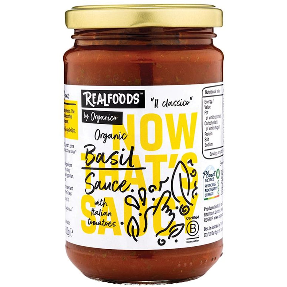 Organic Tomato and Basil Sauce 300g (Organico)