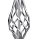 image 2 of Traditional Brushed Satin Nickel Table Lamp Base with Twist Metal Stem Design | Silver | Satin Nickel | 1