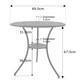 image 5 of Centurion Supports POSITANO Garden and Patio Grey Cast Aluminium Bistro Table