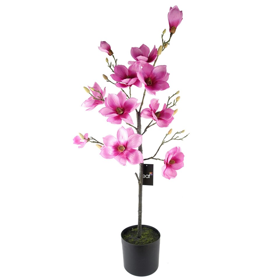 image 1 of Artificial 110cm Magnolia Artificial Tree Pink Potted