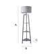 image 7 of ValueLights Hiru Grey 3 Tier Shelf Floor Lamp Grey Shade | Grey