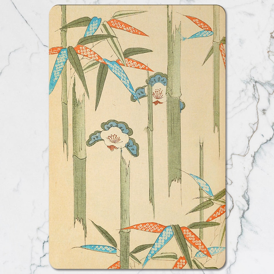 image 1 of Set Of 12 Placemats And Coasters With Designer Artwork And Wood Bottom