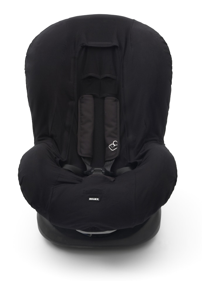 image 1 of Dooky Group 1+ Baby Car Seat Cover, Universal Cotton 9-18kg, Plain Black