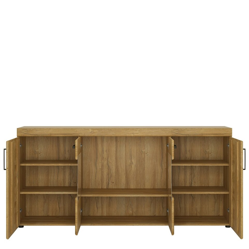 image 1 of Cortina 4 Door Wide Glazed Sideboard in Grandson Oak