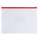 image 1 of Pack of 12 A3 Clear Zippy Bags with Red Zip