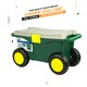 image 1 of Wheeled Garden Tool Cart Weeding Stool Garden Kneeler Tool Storage Container