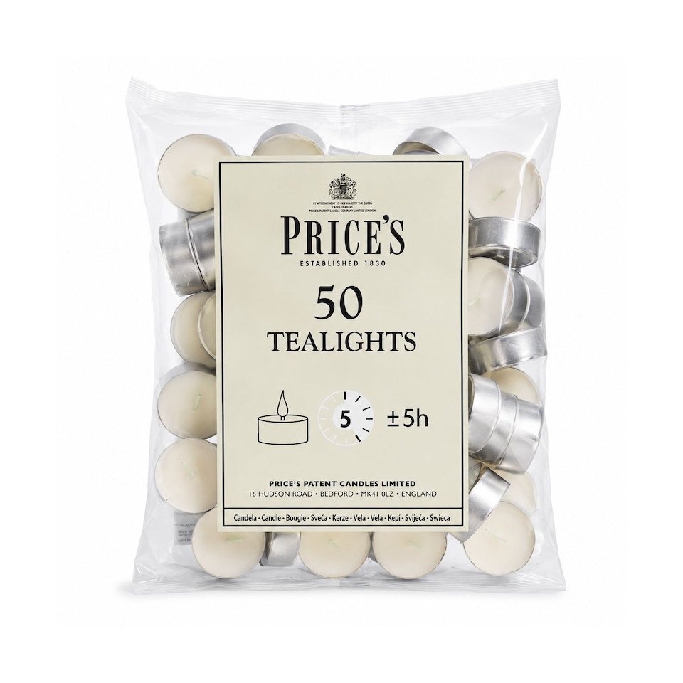 image 1 of Price's Candle Tealight Bundle - Bag of 50 x 4
