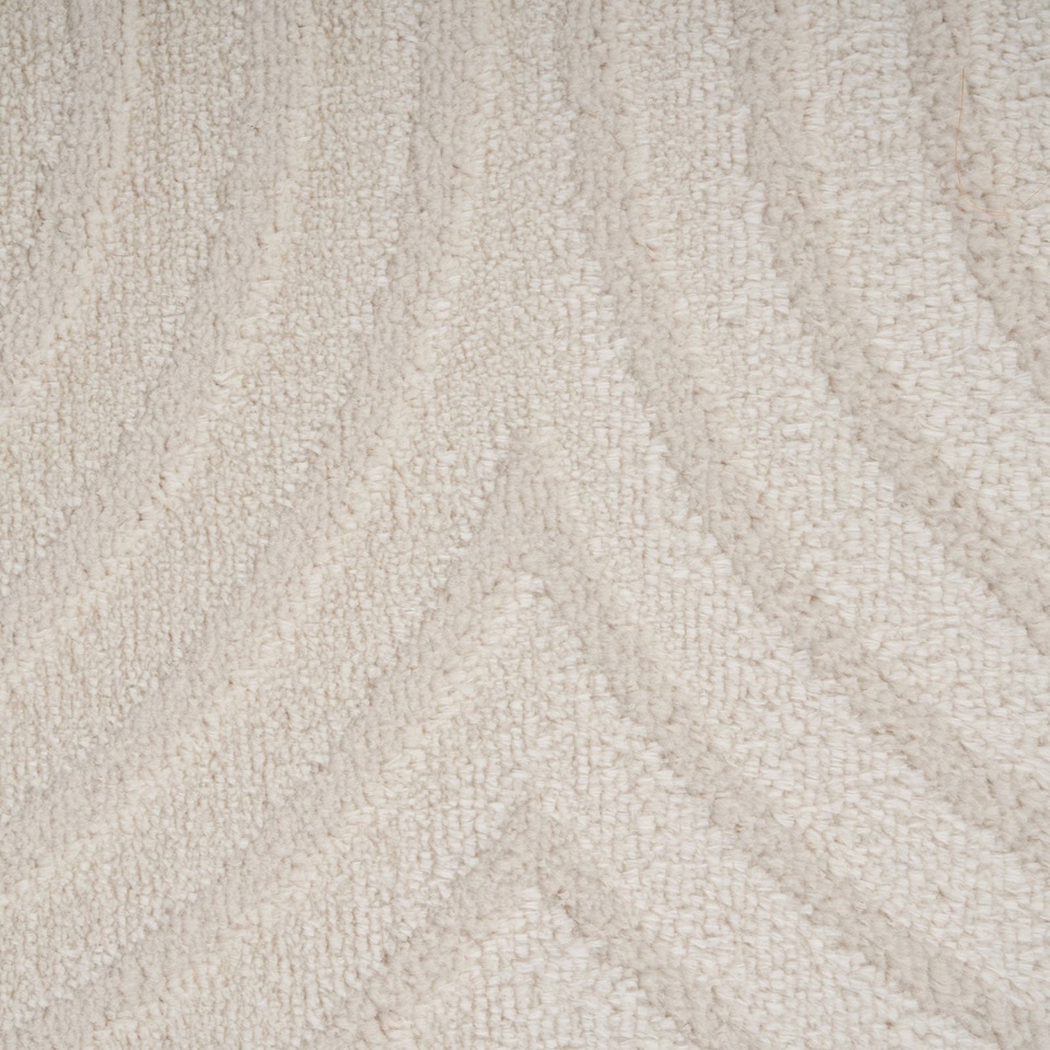image 1 of KUKOON Retro Grooves Plush Pile Cream Beige Living Room Area Rug 200cm x 290cm