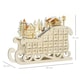 image 3 of HOMCOM Christmas Advent Calendar Light Up Sleigh w/ Countdown Drawer, Village