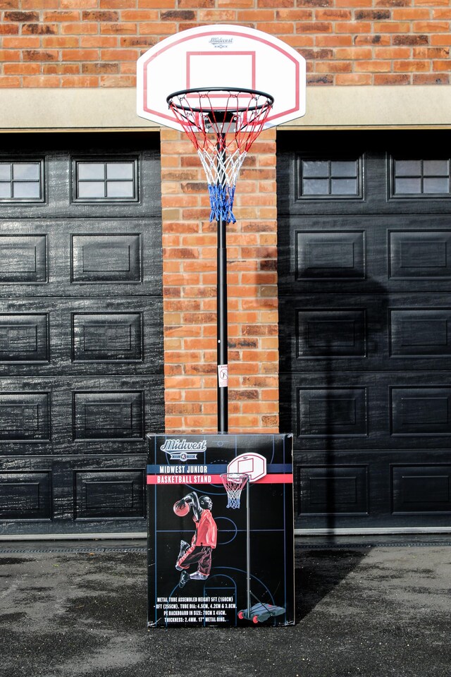 image 1 of Midwest Junior Basketball Stand (5Ft - 8Ft), White