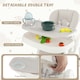 image 9 of COSTWAY Folding Baby High Chair Convertible High Chair Beige