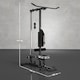 image 5 of SPORTNOW Pull Up Station Power Cage with Adjustable Seat, Home Gym - Black