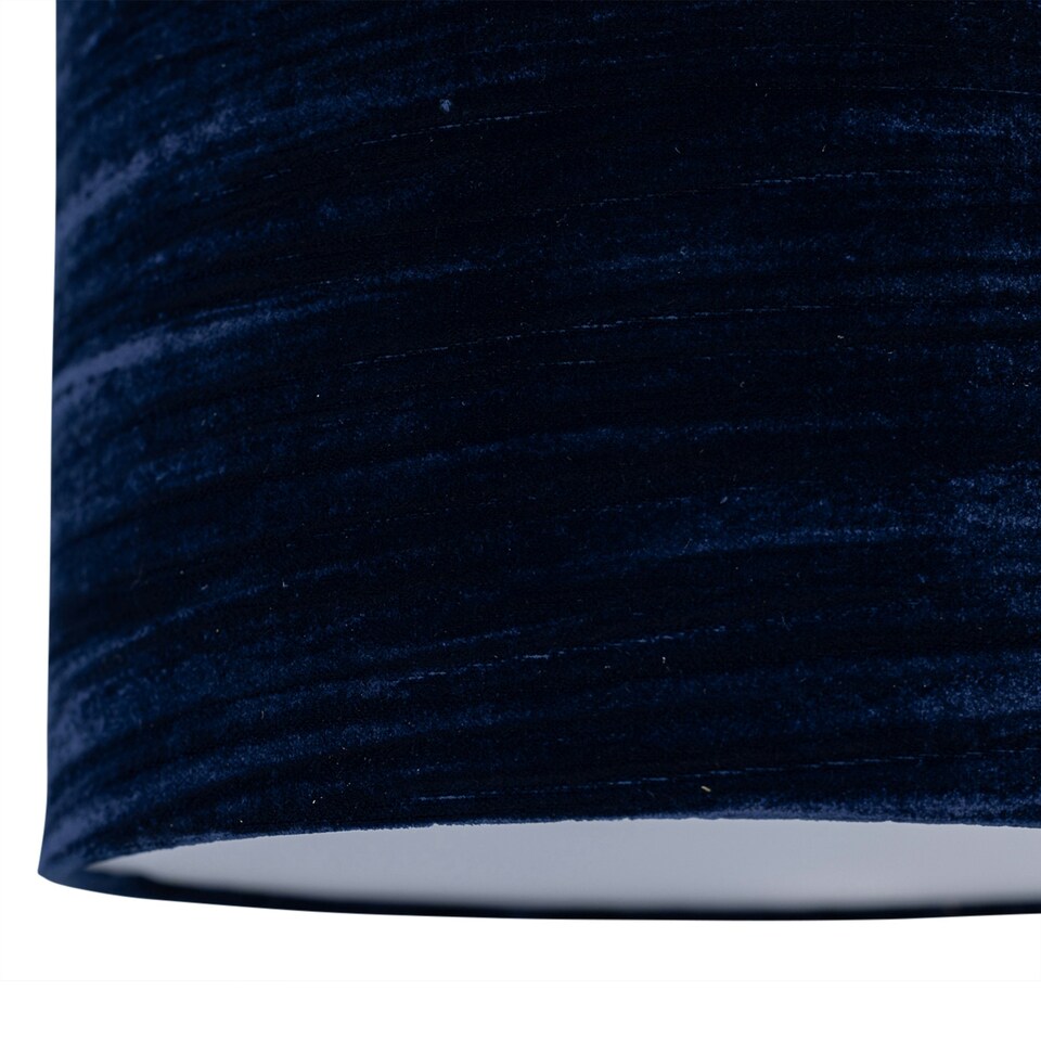 image 1 of Navy Blue Crushed Velvet 30cm Pendant Lightshade Blue