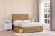 image 2 of Sloomy Cambridge Mink Plush Divan Bed Base 2 Drawers Foot-End With 26 Inch Strutted Headboard & 12 Inch Matching Footboard | Brown | Mink | Double | 1