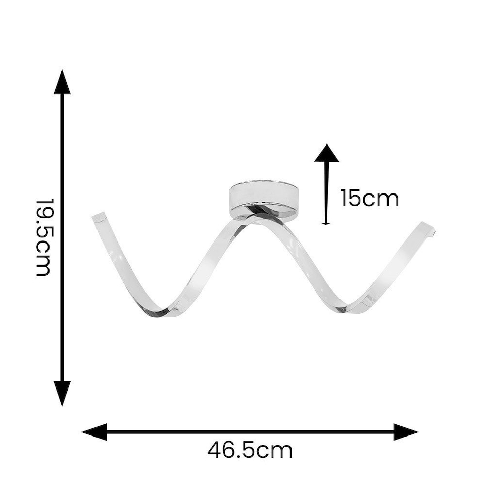 image 1 of ValueLights Infinity Chrome Single Twist Integrated LED Ceiling Light