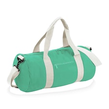 Bagbase Plain Varsity Barrel / Duffle Bag (20 Litres) - Mint Green/Off White - One Size
