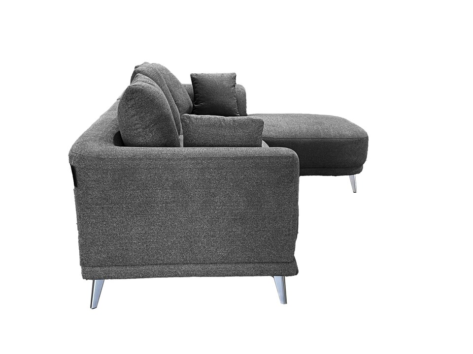 image 1 of The 3 Seater Nova Lounger Left Corner Sofa in Grey or Cream | Grey | One Size