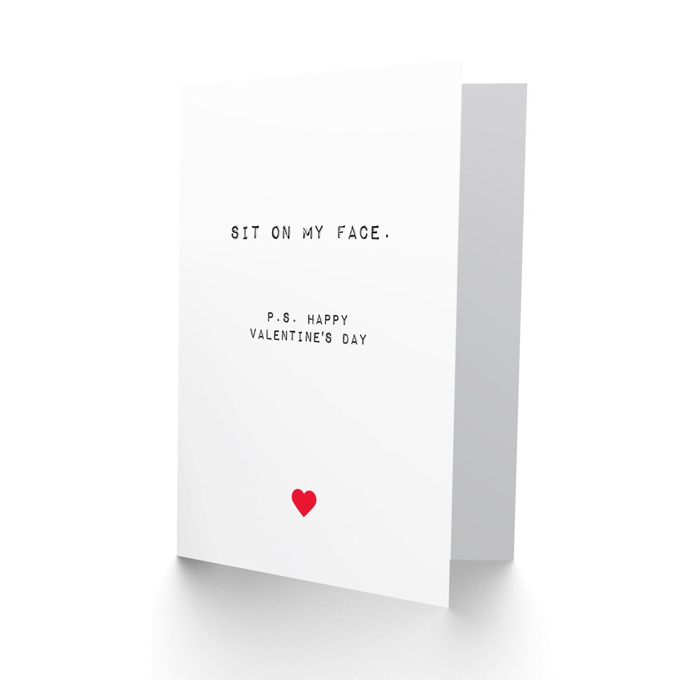 image 1 of Anniversary Card Adult Rude Saucy Sit on My Face For Her Wife Partner