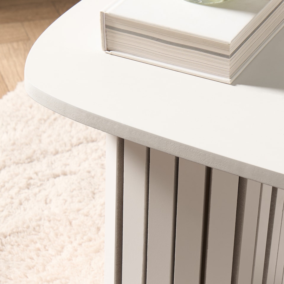 image 1 of OHS Madison Ribbed Long Coffee Table Living Room Office