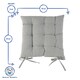image 3 of Harbour Housewares Square Garden Chair Seat Cushion - Grey | Grey | Grey