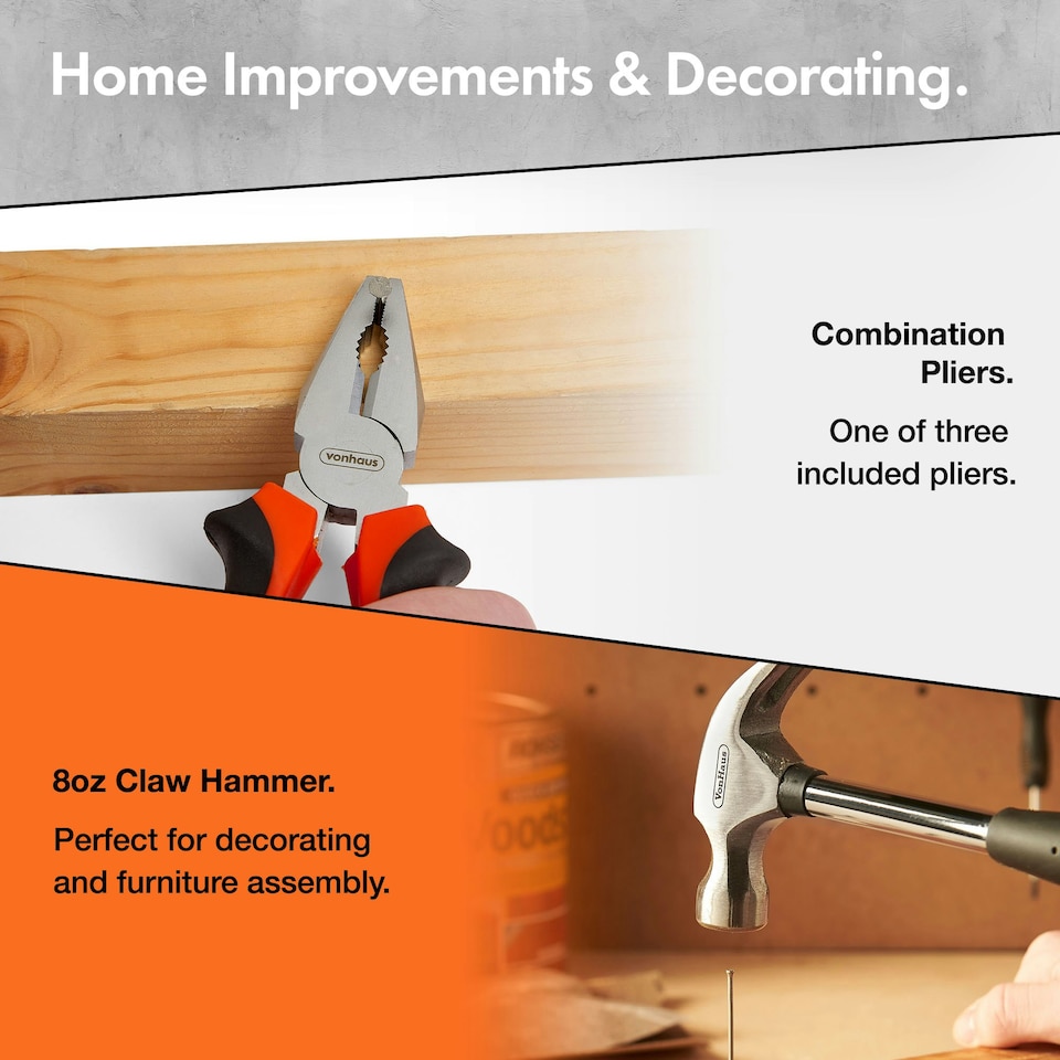 image 1 of VonHaus Cordless Hand Drill and Household 94 pcs Tool Kit