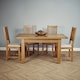image 6 of Rustic Oak Extending Dining Kitchen Table 78×90×120 cm Extending to 150 cm