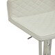 image 5 of Interiors by Premier Baina White And Chrome Bar Stool With Square Base