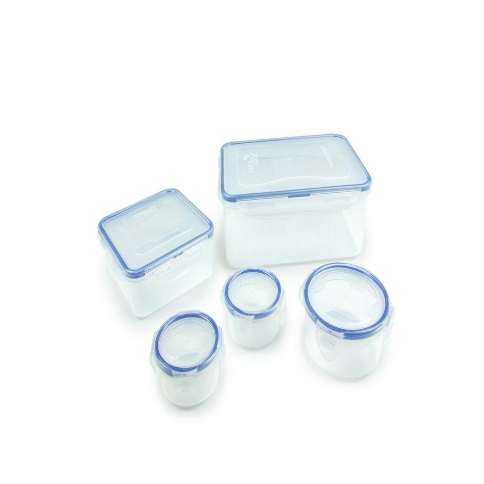 image 1 of LocknLock Food Containers with Lids Kitchen Plastic Storage Boxes - Pack of 5
