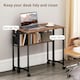 image 4 of HOMCOM 80 cm Foldable Computer Desk on Wheels for Small Spaces | Brown