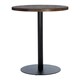 image 2 of Interiors by Premier Elegant Walnut Veneer Finished Table With Frost Black Leg, Stylish Round Design Garden Table, Solid Table