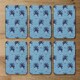 image 2 of Palm Trees on Blue (Coaster)