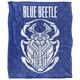 image 1 of Blue Beetle Repeat Print Blanket - Multicoloured - One Size