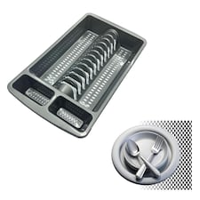 1 X Silver High Grade Dish Drainer Rack Kitchen Utensil Holder Drying Rack