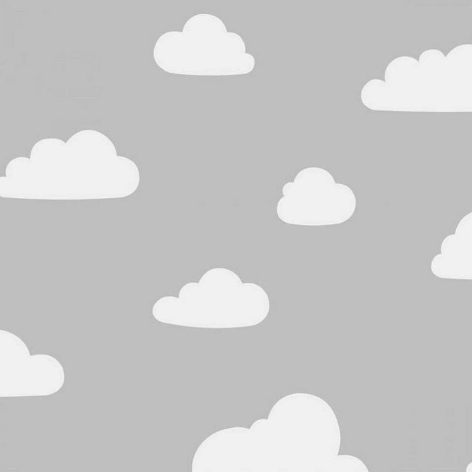 image 1 of World of Wallpaper Clouds Wallpaper - Grey/White - One Size | Grey