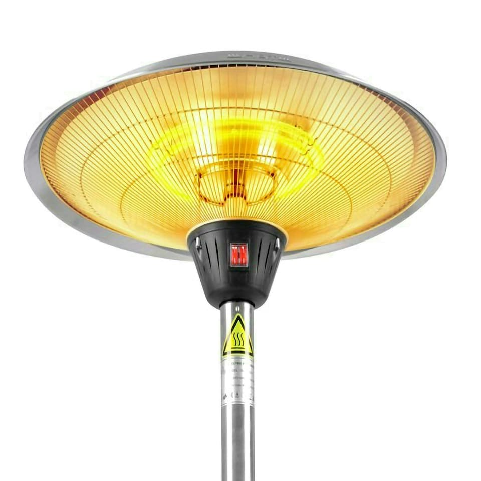 image 1 of Halogen Bulb Electric Infrared Table Top Heater Brown Base 2.1kW IP44